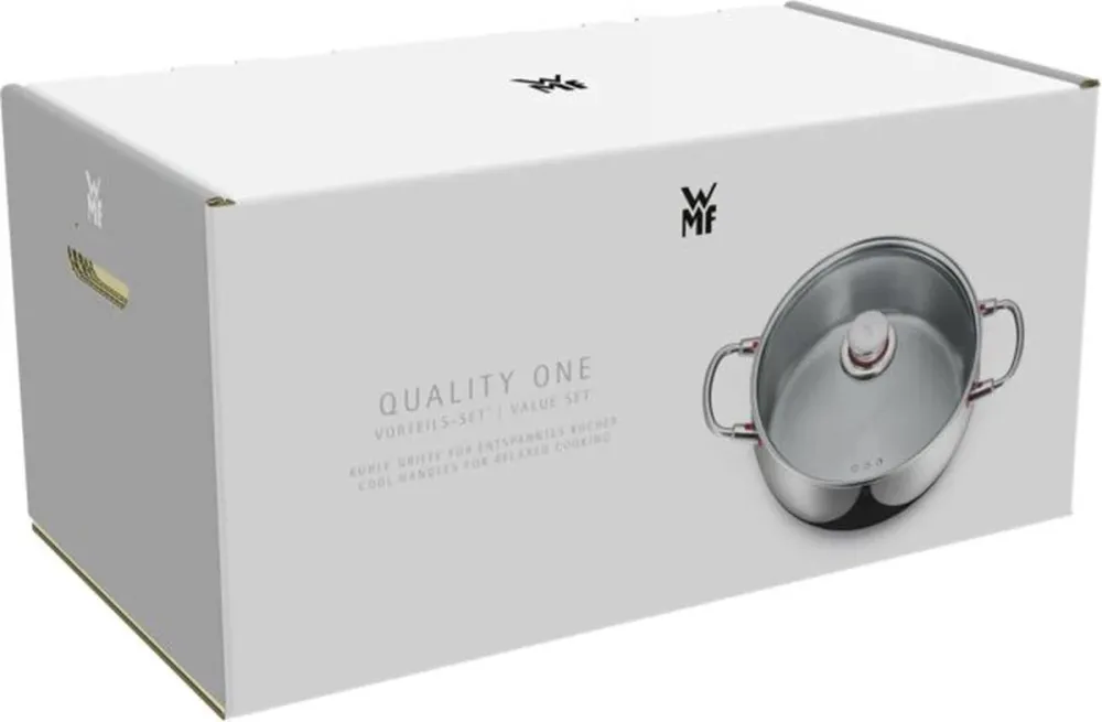 WMF Pannenset Quality One - RVS - 5 Delig - Kookpan ø 16, 20, 20 en 24 cm en Steelpan ø 16 cm