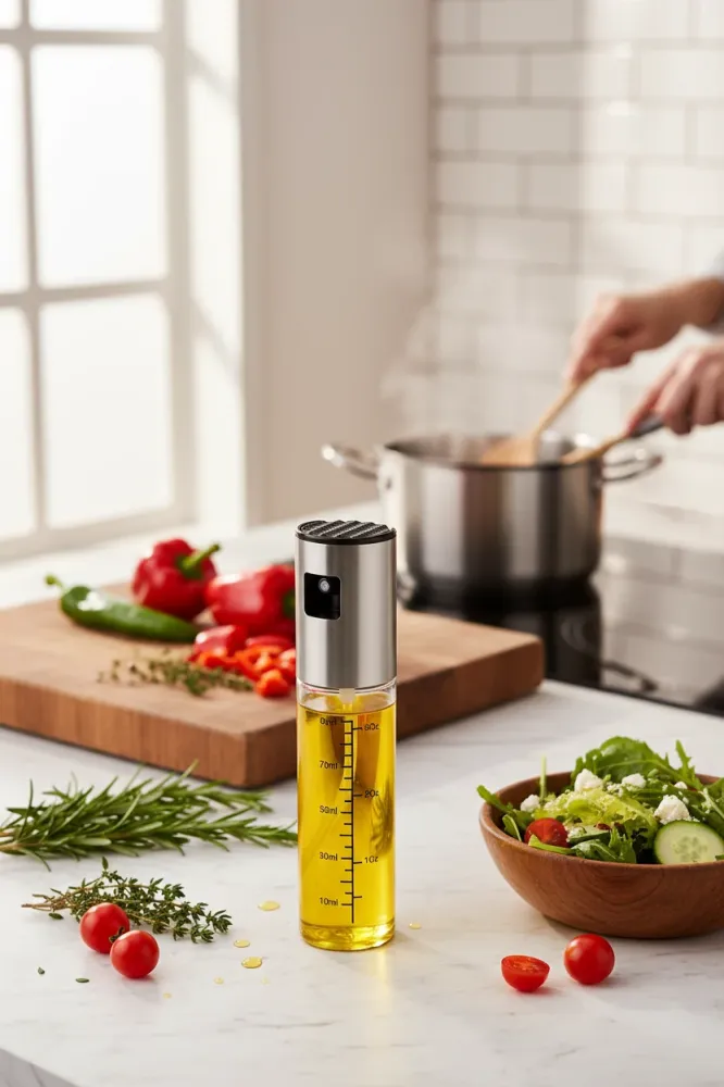 WMF Saladebestek Nuova 2-delig - 25 cm - Inclusief GRATIS Cookinglife Olieverstuiver 100 ml