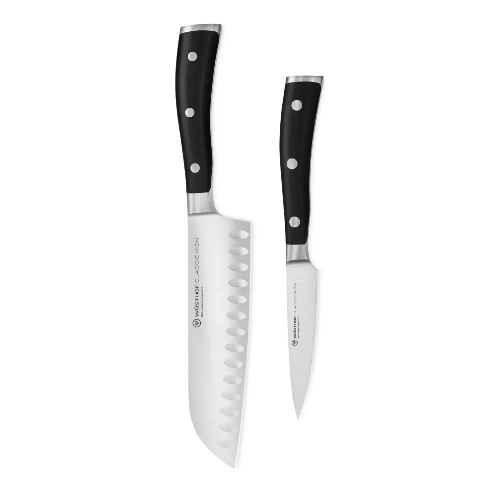 Wüsthof - Classic Ikon 2-delige Messenset - Santoku + Officemes Wusthof