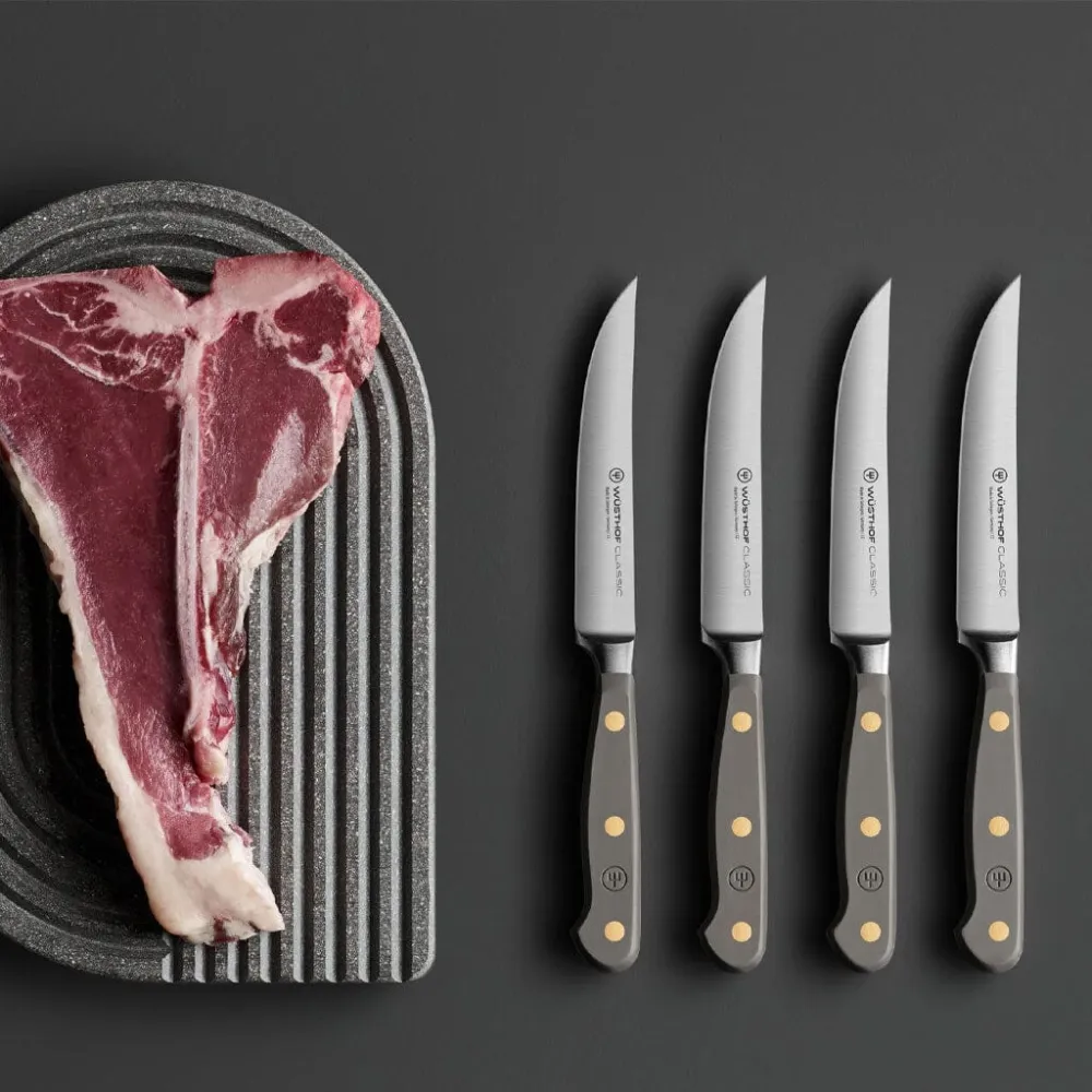 Wusthof - Classic Steakmessenset 4-delig Velvet Oyster