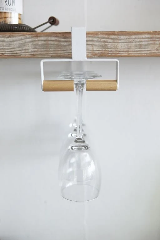 Yamazaki Tosca Wijnglazenrek onder plank - Wit
