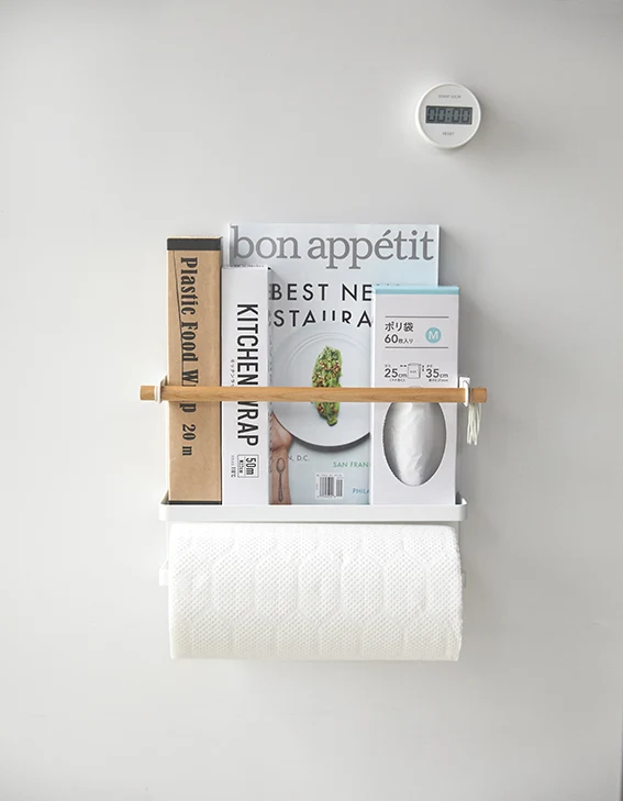 Yamazaki Magnetische Keukenpapier & Foliehouder - Wit