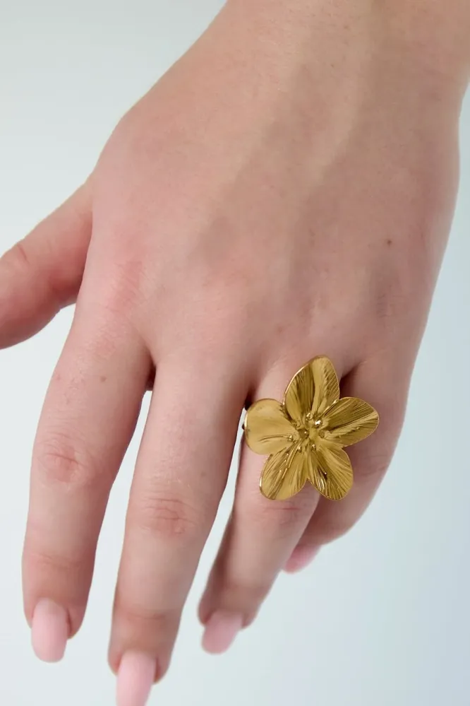Ring Big Flower zilver Yehwang