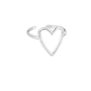 Ring Big Heart zilver Yehwang