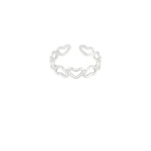 Ring Hearts zilver Yehwang