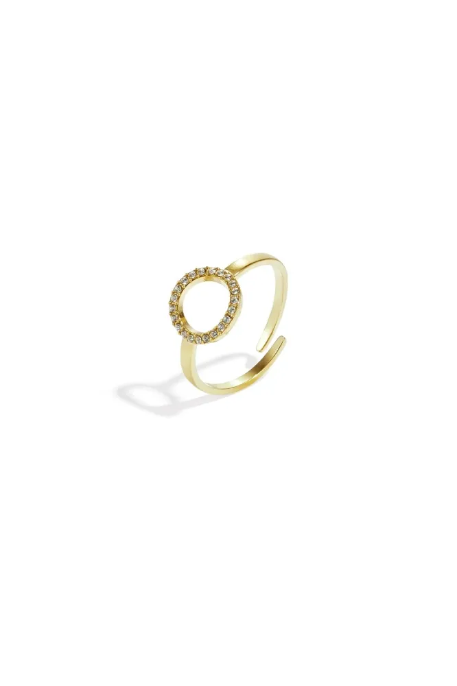 Ring Sparkling Circle goud Yehwang
