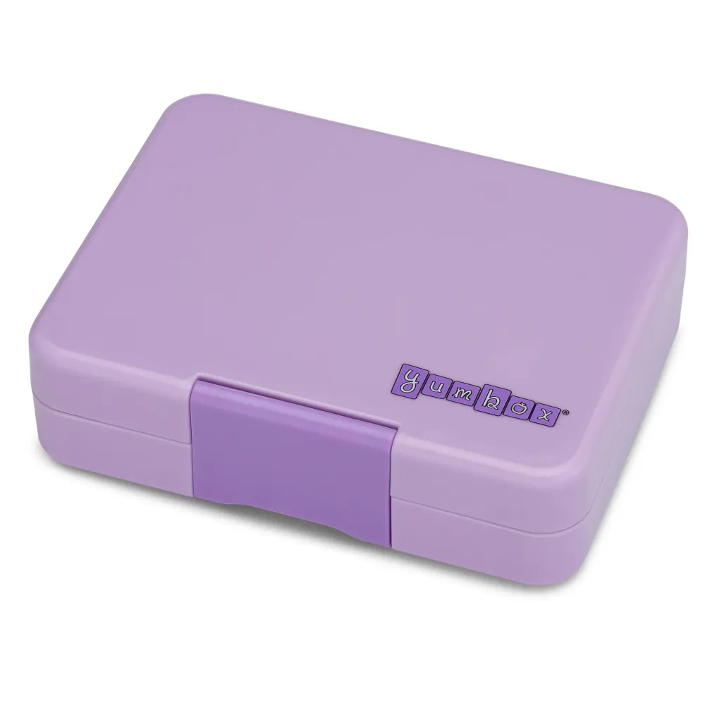 Yumbox Bentobox/Snackdoos 3 vakken - 17x13x5cm - Lavande Purple/Unicorn Tray