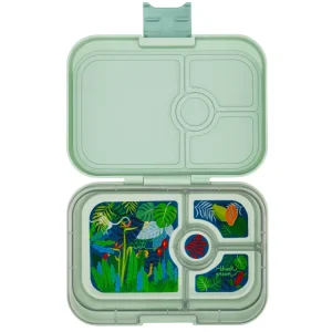 Yumbox Panino Bentobox 4 vakken - 22x15x5cm - Sage Green/Jungle Tray