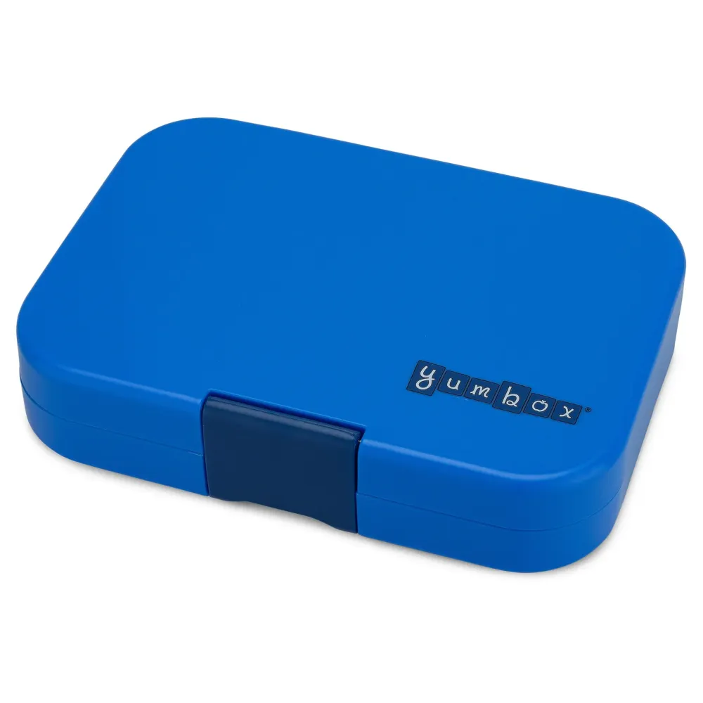 Yumbox Panino Bentobox 4 vakken - 22x15x5cm - Surf Blue/Dinosaur Tray