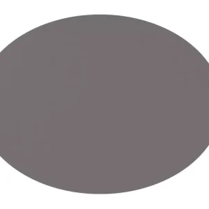 Placemat Ovaal Lederlook Grijs ZicZac