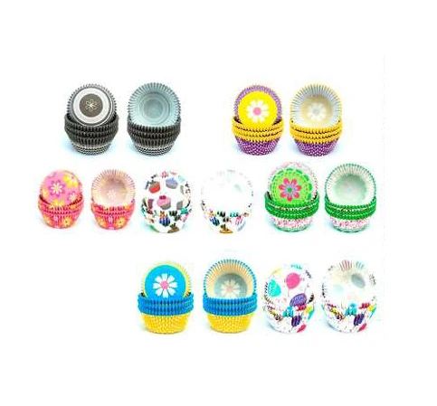 Capacillos Decorados de 5 cm Colores c/100 pzas Vct ZONA CHEF