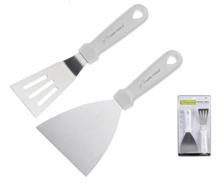Espatula 2 piezas lisa y ranurada multiusos ZONA CHEF