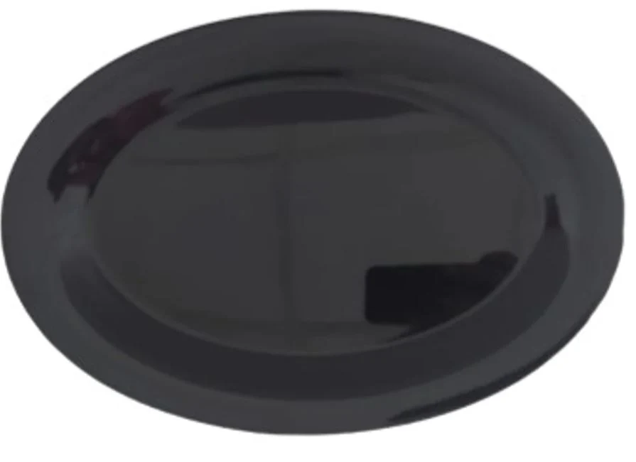 Linea melamina negra plato ovalado 12 " TRV ZONA CHEF
