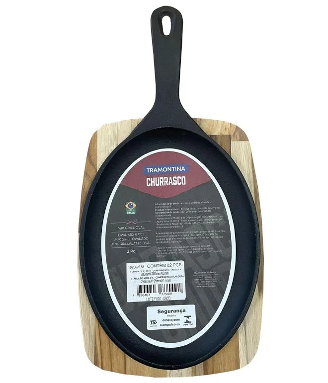 Mix grill forjado oval 30x18x1.8cm tramontina ZONA CHEF