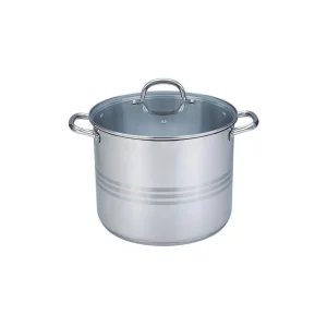 -Ollas en Acero Inoxidable c/Tapa de vidrio de diferentes Capacidades T&K- ZONA CHEF