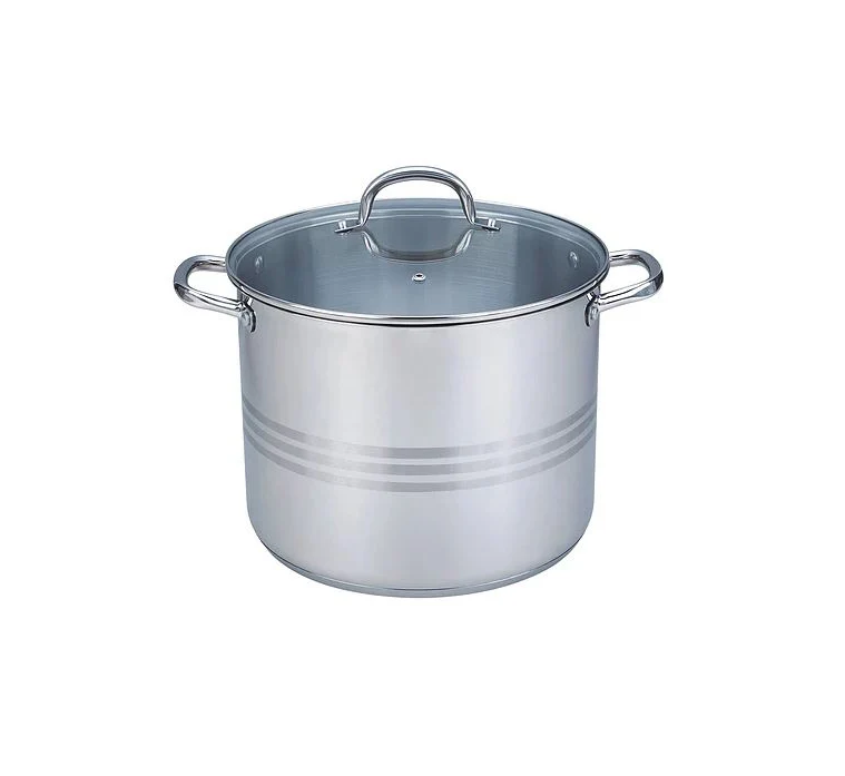 -Ollas en Acero Inoxidable c/Tapa de vidrio de diferentes Capacidades T&K- ZONA CHEF