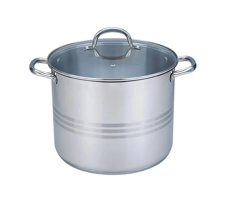 -Ollas en Acero Inoxidable c/Tapa de vidrio de diferentes Capacidades T&K- ZONA CHEF