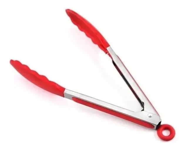 Pinza de Acero c/Punta de Color roja de 7" trv ZONA CHEF
