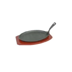 Plato para Carne Ovalado con Base y Agarradera Hierro Fundido BWTH ZONA CHEF