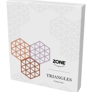 Zone Denmark Triangles kookpotonderzetters set van 3 Olive
