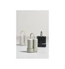 ZONE menageset 3dlg peper-&zoutvat&houder SINGLES grey ZONE 22p032 abs/metal 65x33xh89mm