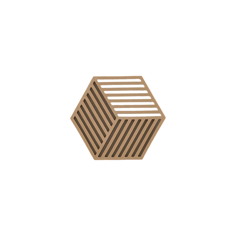 Zone potonderzetter Hexagon dark camel