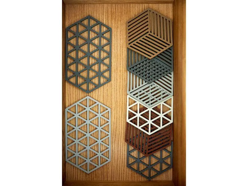 Zone potonderzetter Hexagon dark camel