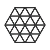 Zone potonderzetter Triangles black