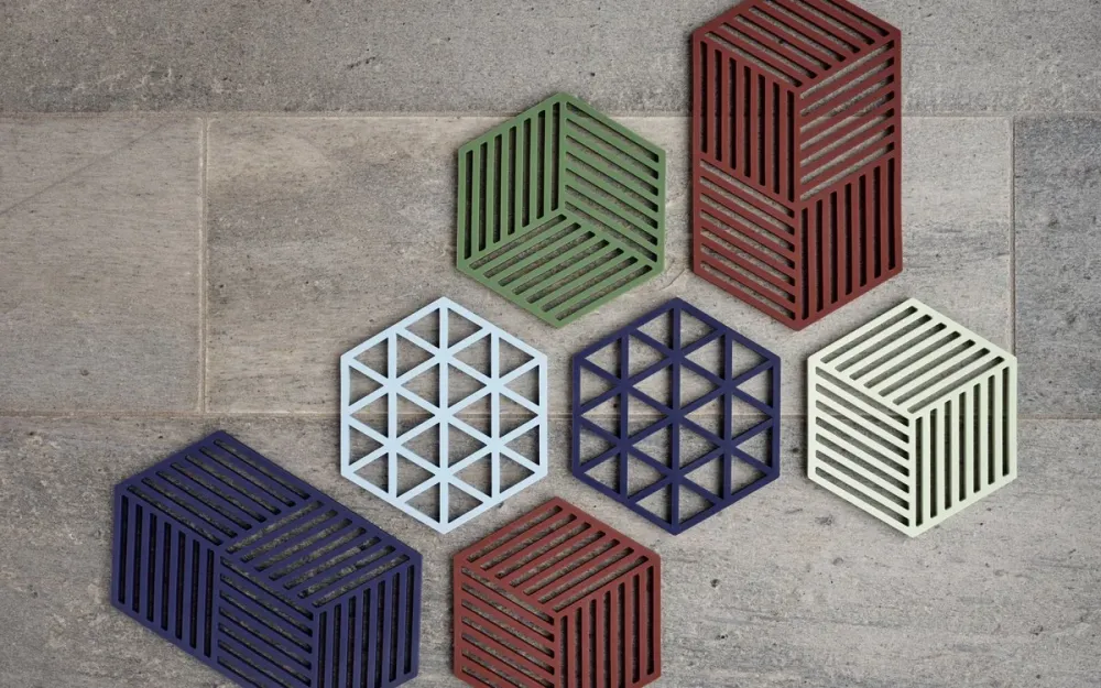 Zone Trivet Hexagon Burgundy