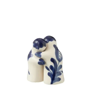 Zout & Peper set Granada Keramiek Wit/Kobaltblauw