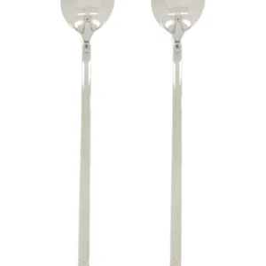 Zusss Lange zilverkleurige lepels met hartje