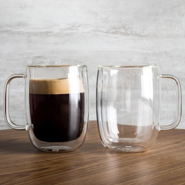 Zwilling Sorrento Plus dubbelwandig glas met greep koffie - set van 2