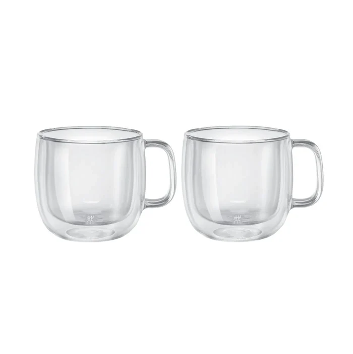 Zwilling Sorrento Plus dubbelwandig glas met greep cappuccino - set van 2