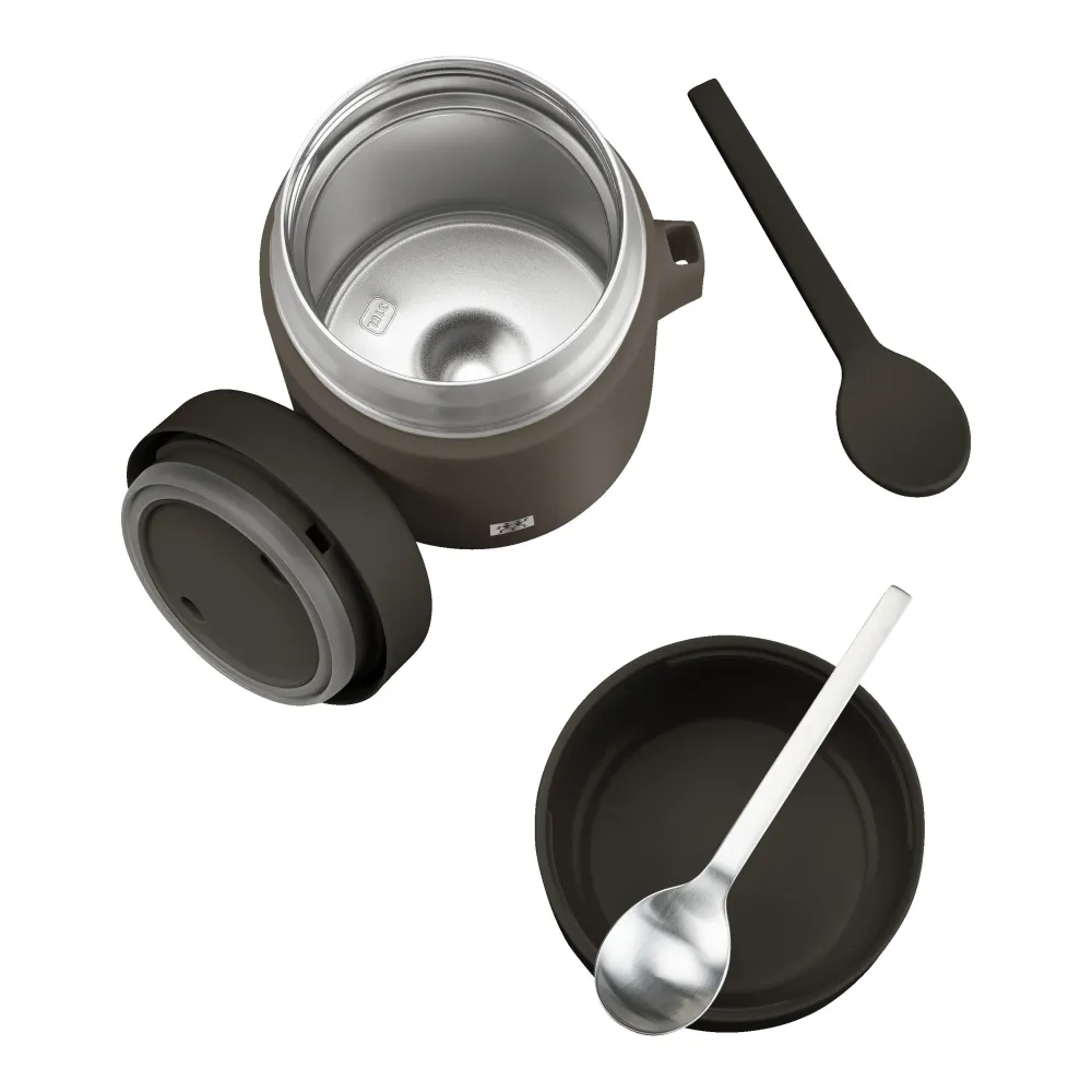 Zwilling Thermo+ Isoleerfles voor maaltijd 600 ml - chocolate grey