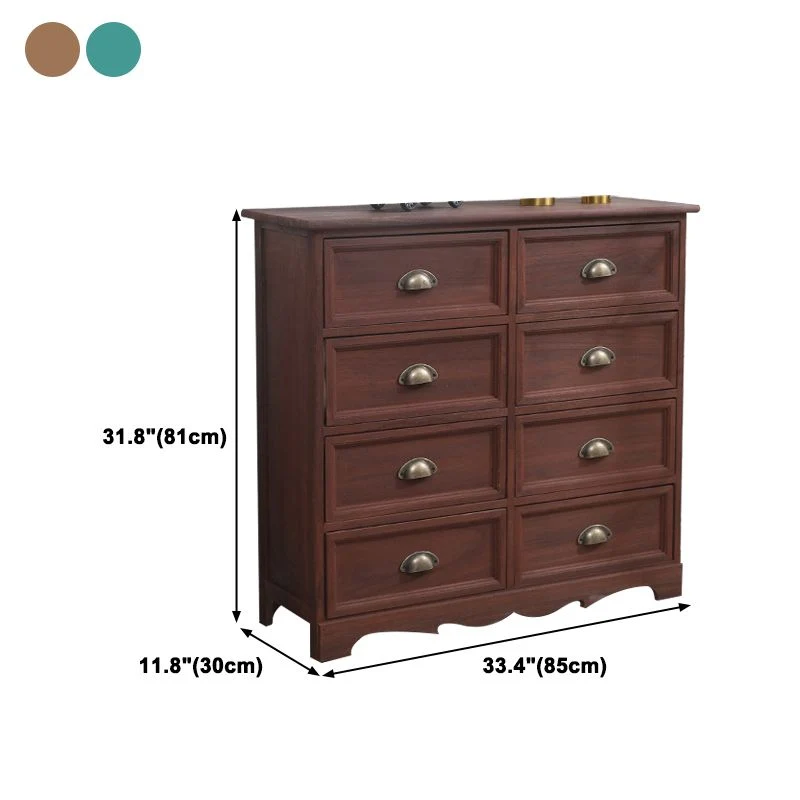 11.8" D Traditional Uni Wood Storage Chest Vertical Storage Chest Dresser Drawers 18l