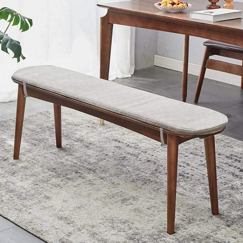 11.8" Wide Modern Seating Bench Massief Wood Oval Bench Legs 39