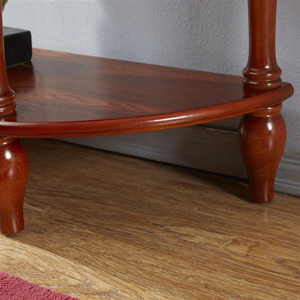 11.8" W Wood End Table Storage Half Moon Mid-Century Strak Console Table 31l