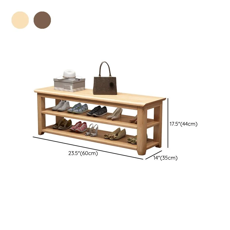 13.65-inch Width Hedendaags Entryway Bench Solid Wood Seating Bench Storage 23