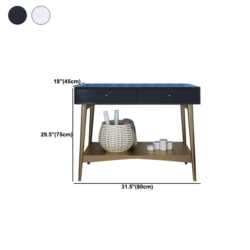 17.71" Ruim Makeup Counter Mirror Vanity Tables 2 Storage Drawers 24l