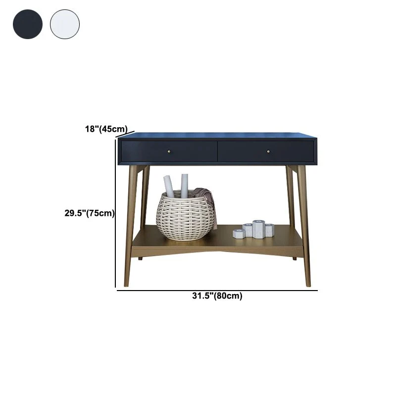 17.71" Ruim Makeup Counter Mirror Vanity Tables 2 Storage Drawers 24l