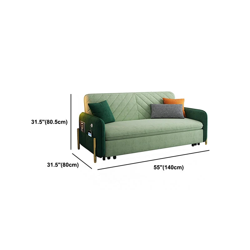2/3-Seater Modern Sofa Appelgroen Square Arm Sofa Bed Storage 47l