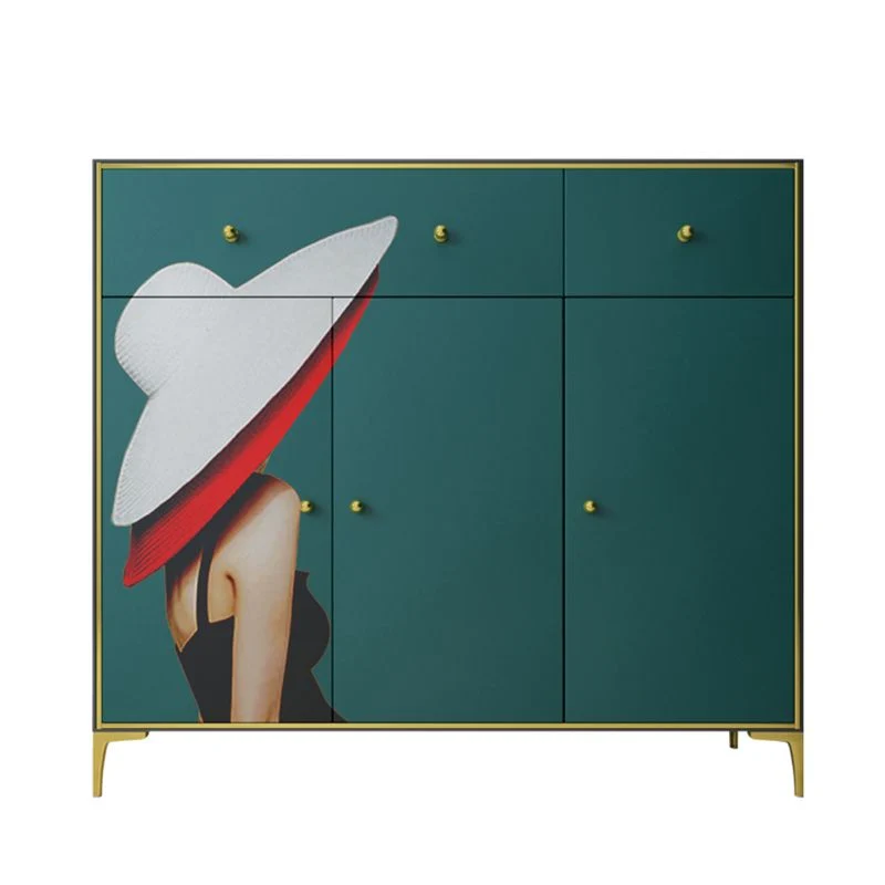 47.5"L Wood Dining Room Sideboard Cabinet Actueel Credenza Storage and Drawer Dark