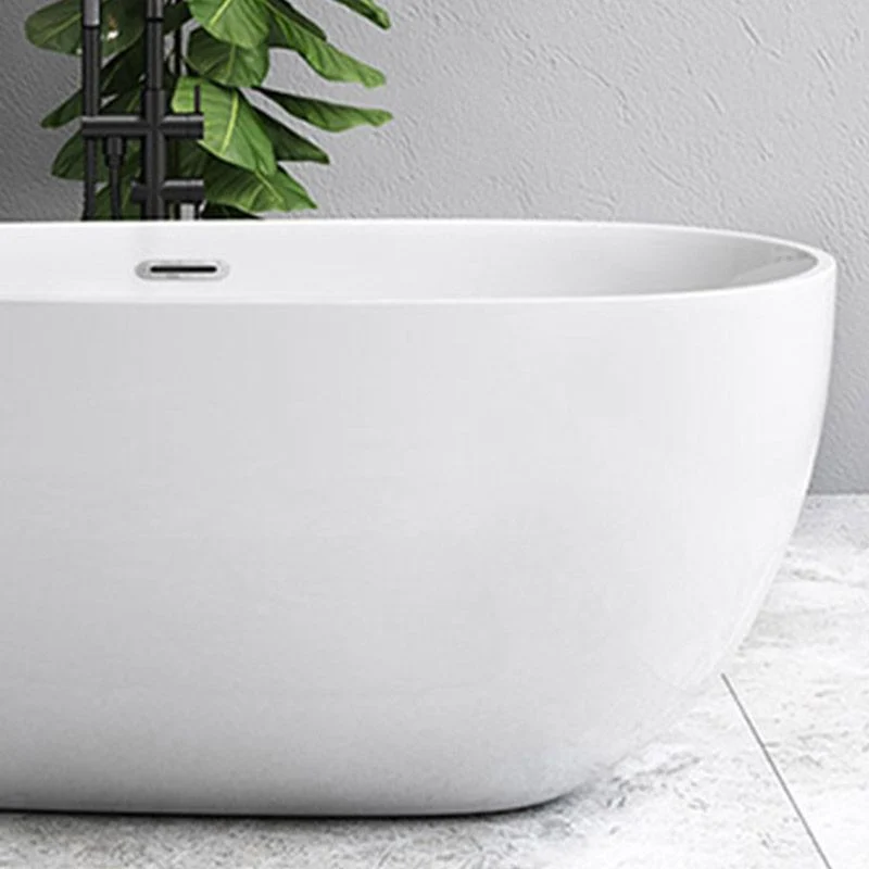 Actueel Acrylic Bathtub Freestanding Soaking Bathtub Drain Bath Tub White