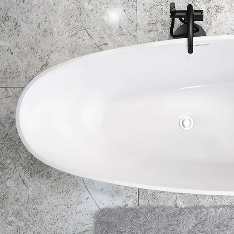 Actueel Acrylic Bathtub Freestanding Soaking Bathtub Drain Bath Tub White