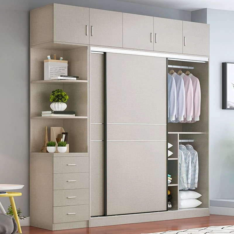 Actueel Artificial Wood Wardrobe Freestanding Wardrobe Sliding Doors Living Room 39l