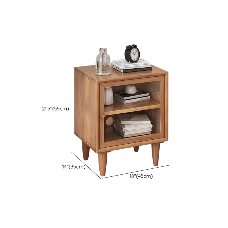 Actueel Bedside Cabinet Antique Finish Bed Nightstand Legs Cherry