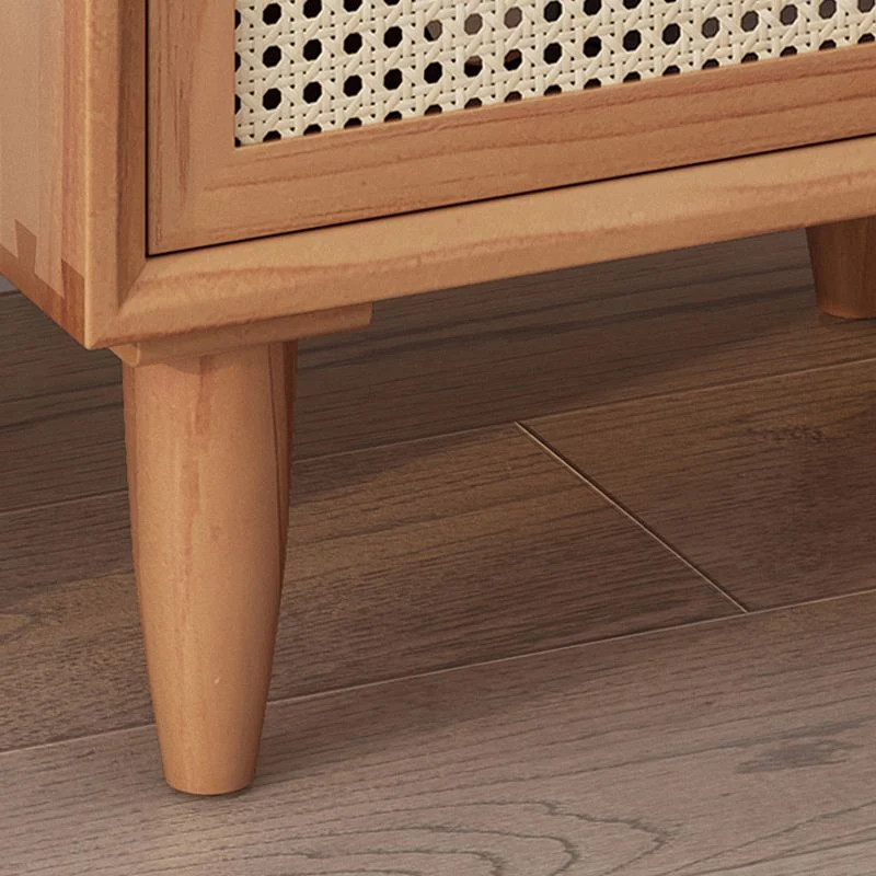 Actueel Bedside Cabinet Antique Finish Bed Nightstand Legs Cherry