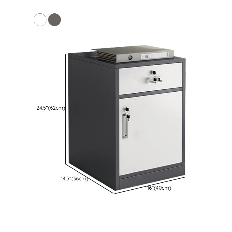 Actueel Cabinet Steel Locking Drawers Storage Filing Cabinet Office White