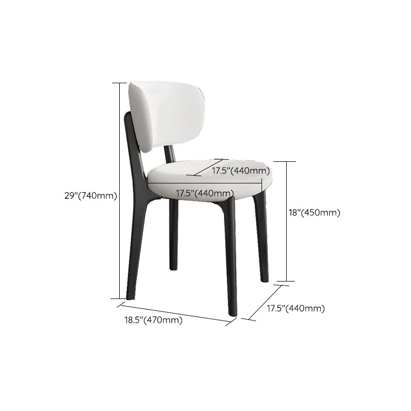 Actueel Simple Side Chair Upholstered Kitchen Dining Chairs Wooden Base