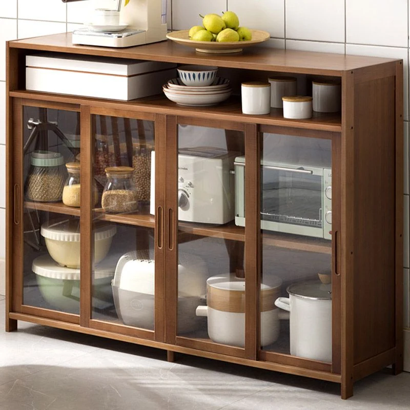 Actueel Sliding Doors Dining Server Wood Sideboard Open Storage 34l